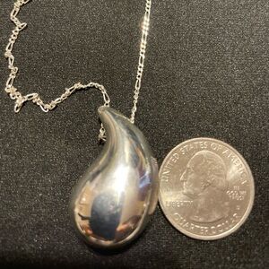 Tear Drops Sterling Silver 925  Necklace